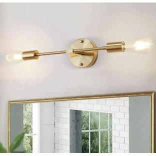 Eskitme Gold Sarı Modern Duvar Aplik Ampüllü