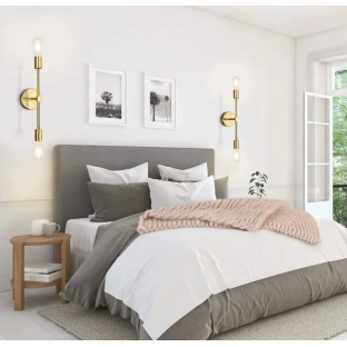 Eskitme Gold Sarı Modern Duvar Aplik Ampüllü