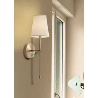 Modern Aplik Eskitme Gold Sarı Krem Abajur Elektrik İle Çalışır