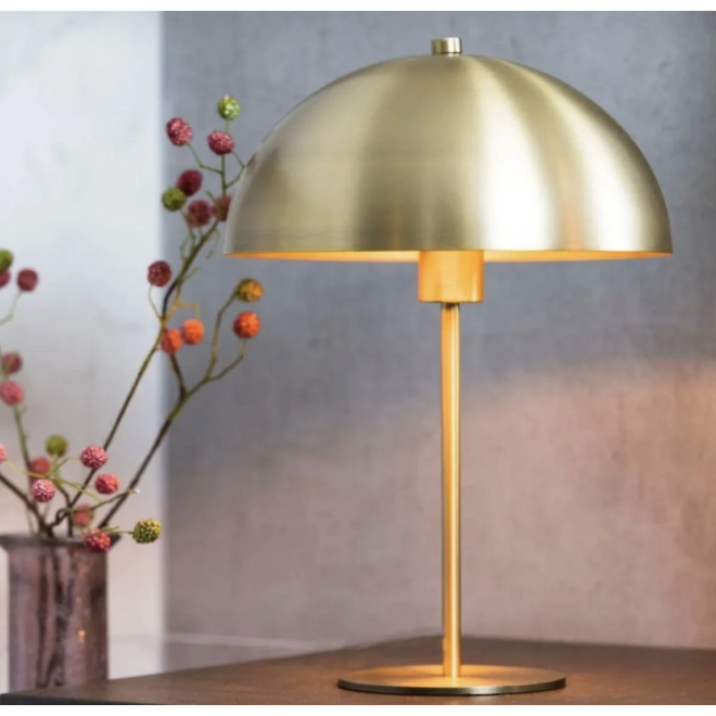 Modern Tasarım Mars Abajur Dekoratif Masa Lambası Eskitme Gold Sarı Metal Gövde