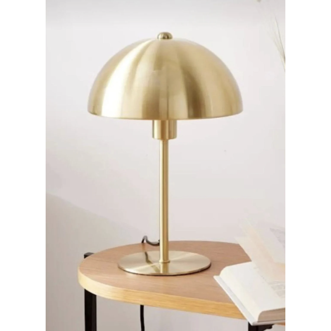 Modern Tasarım Mars Abajur Dekoratif Masa Lambası Eskitme Gold Sarı Metal Gövde