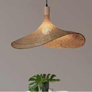Modern Nordic Tasarım Bamboo Avize Hasır Avize 1.sınıf Kalite Naturel Ferahlık Katar
