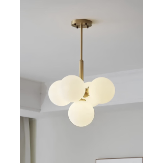 Modern Avize Glop Balon Camlı Cloudy Avize Eskitme Gold Sarı