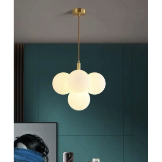 Modern Avize Glop Balon Camlı Cloudy Avize Eskitme Gold Sarı