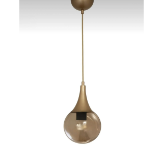 Modern Beyaz Glop Camlı Avize Tekli Sarkıt Salon Oturma Odası Hol Antre Mutfak Avize Eskime Gold