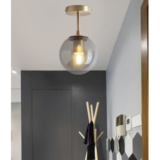 Modern Tekli Bal Glop Camlı Tavan Salon Oturma Odası Mutfak Hol Antre Avize Eskitme Gold