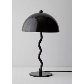 Modern Tasarım Mars Zigzag Abajur Metal Gövde Siyah