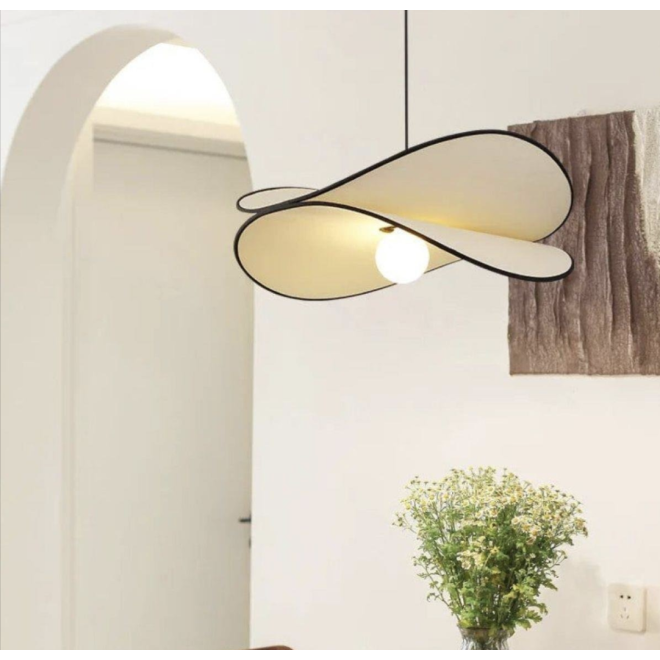 Modern Tasarım Madame Tekli Sarkıt Avize Boheme Marjinal Ürün Ekru Kumaş