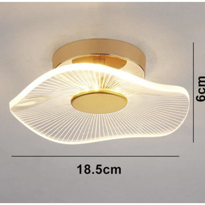 Luxury Exclusive Plafonyer Tavan Led Avize Jellyfish Gold Sarı Ledli Avize