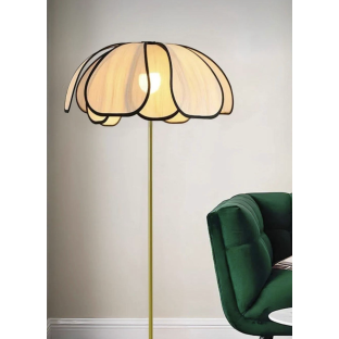 Modern Lambader İskandinav Boheme Jumeria Burenze Dekoratif Lambader Metal Gövde Ekru Kumaş Abajur