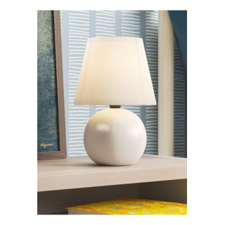 Dennis Modern Krem Şapka Abajur Beyaz Krem Metal Gövde